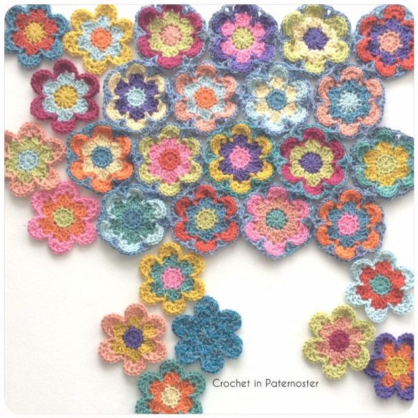 Beautiful Flower Hexagon Motifs - Free Crochet Patterns