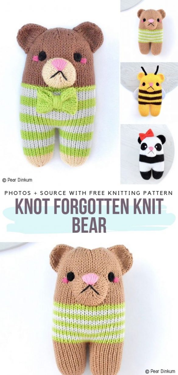 free chunky knit teddy bear pattern