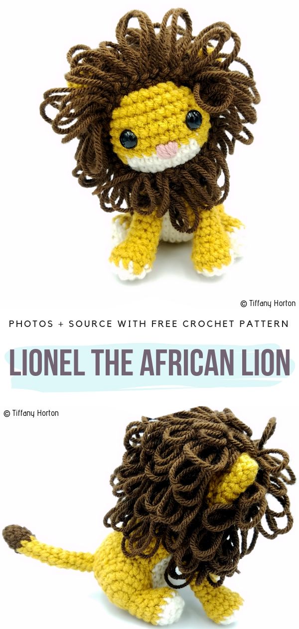 Lionel the African Lion Free Crochet Pattern