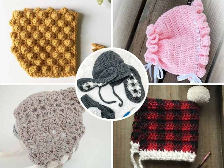 Lovely Crochet Baby Bonnets