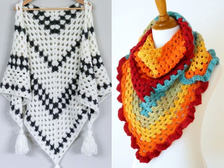 Modern Granny Shawls Free Crochet Patterns
