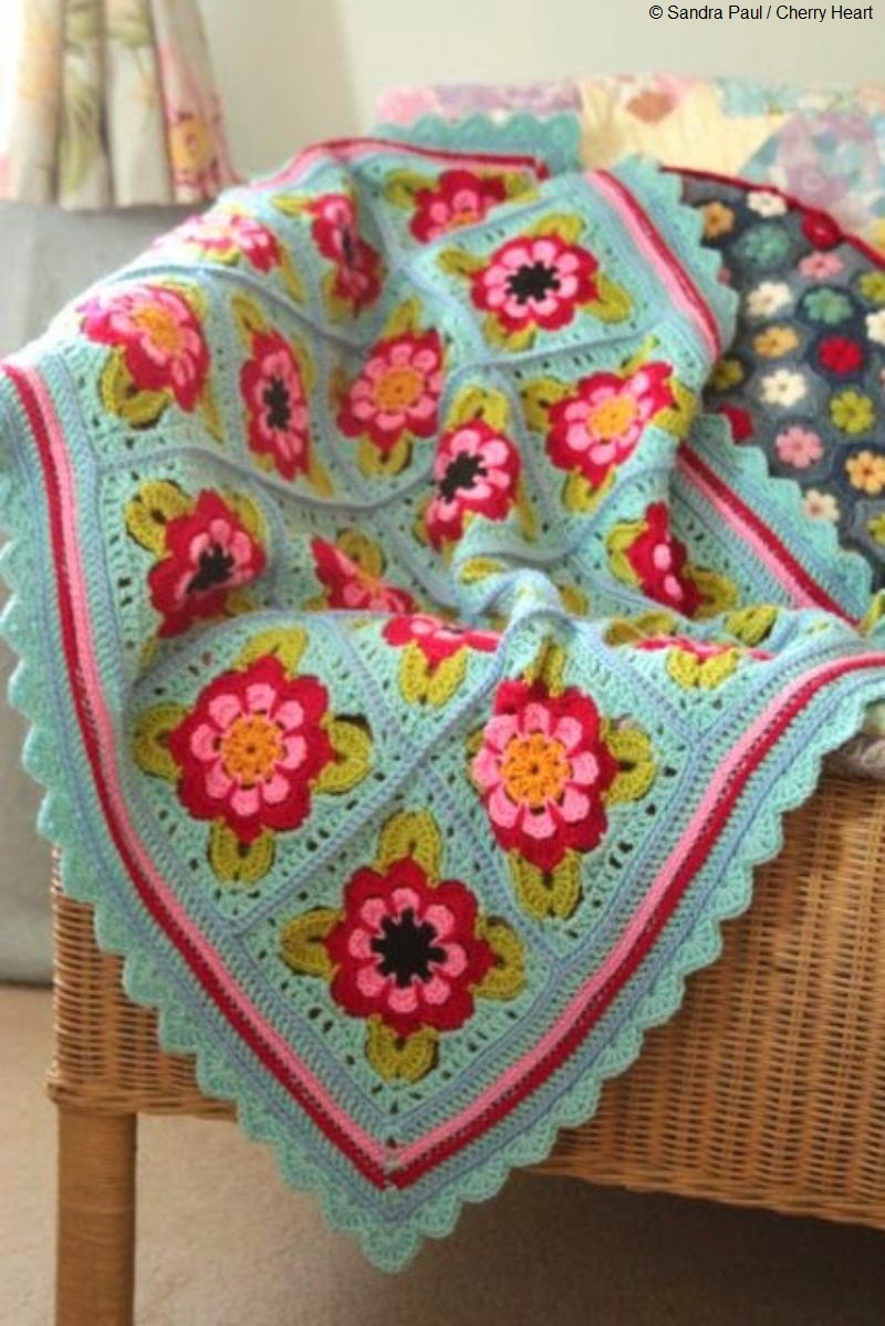 Painted Roses Blanket Crochet Pattern