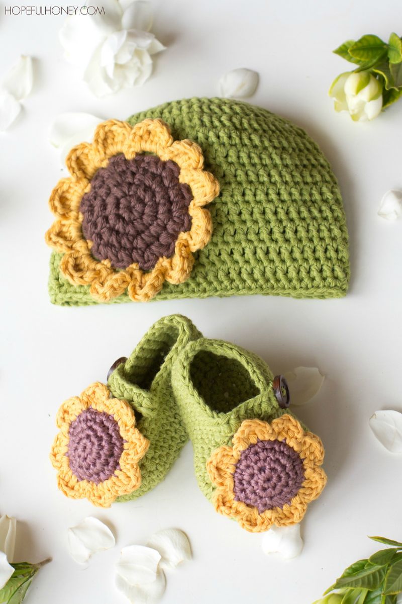 Sunflower Baby Hat