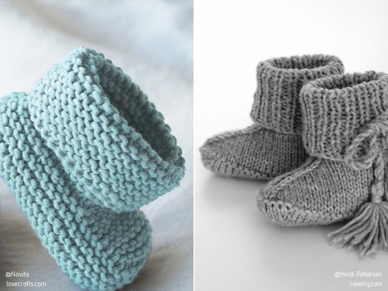 Adorable Baby Booties with Free Knitting Patterns