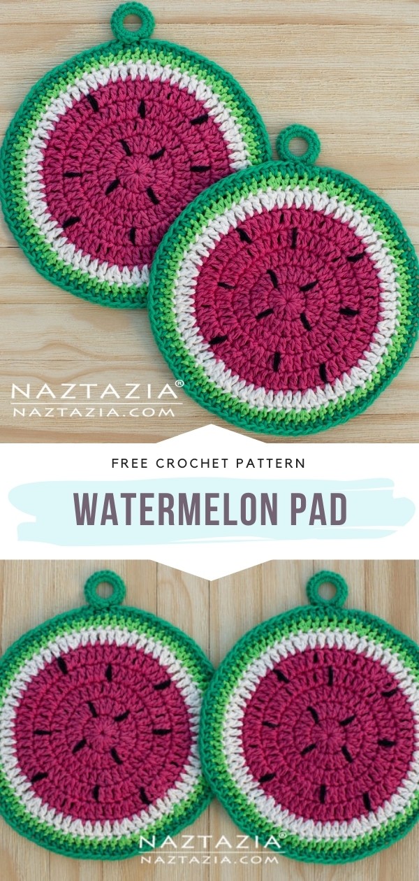 Watermelon Crochet Pad