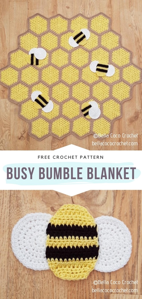 Crochet hexagons blanket