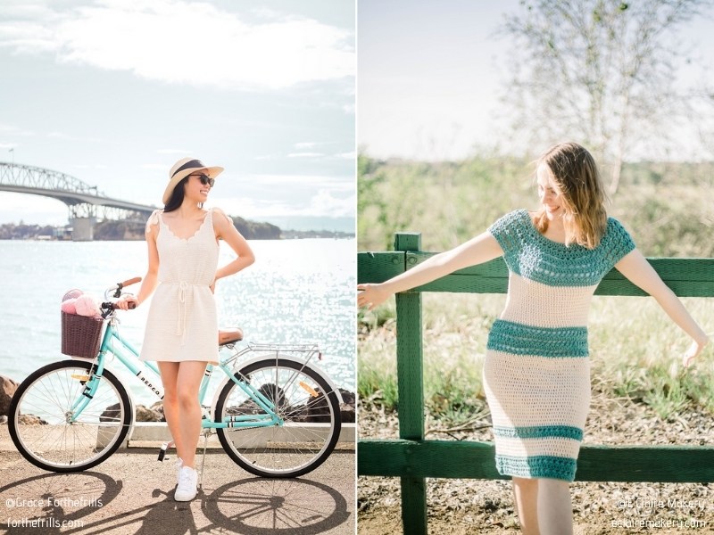 Simple Women Dresses with Free Crochet Patterns