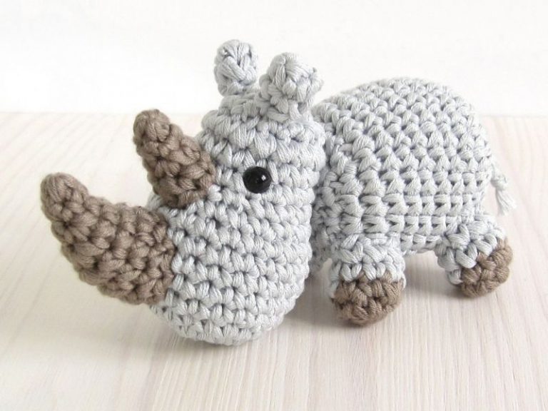 Adorable Crochet Rhinos Free Patterns