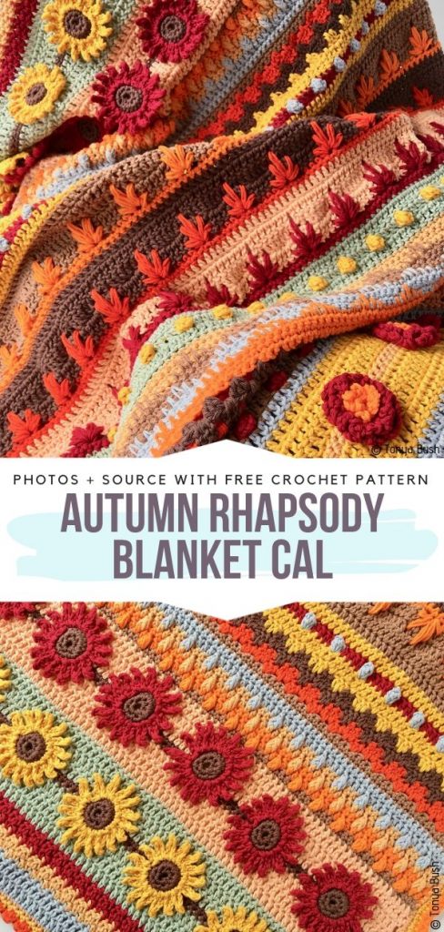 Fall Crochet Blanket Ideas and Free Patterns Time for fall crocheted fall colors afghan autumn throw