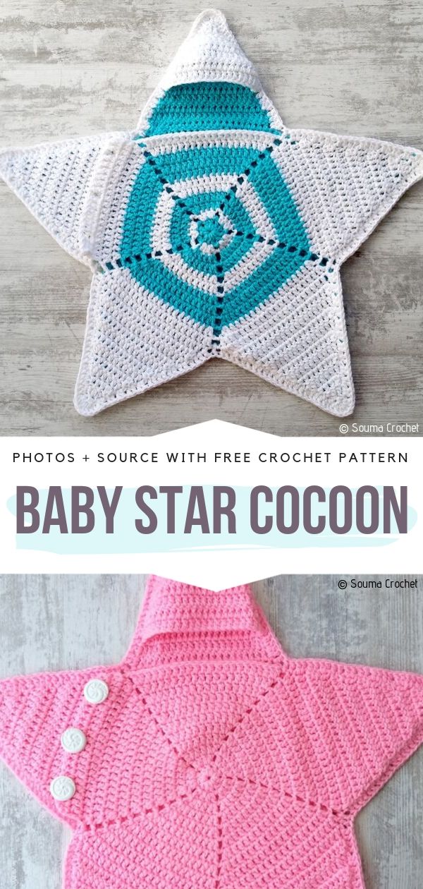 Baby Star Cocoon Free Crochet Pattern