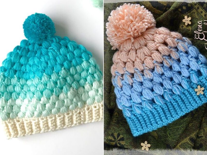 Bobbly Beanie Hats Free Crochet Patterns