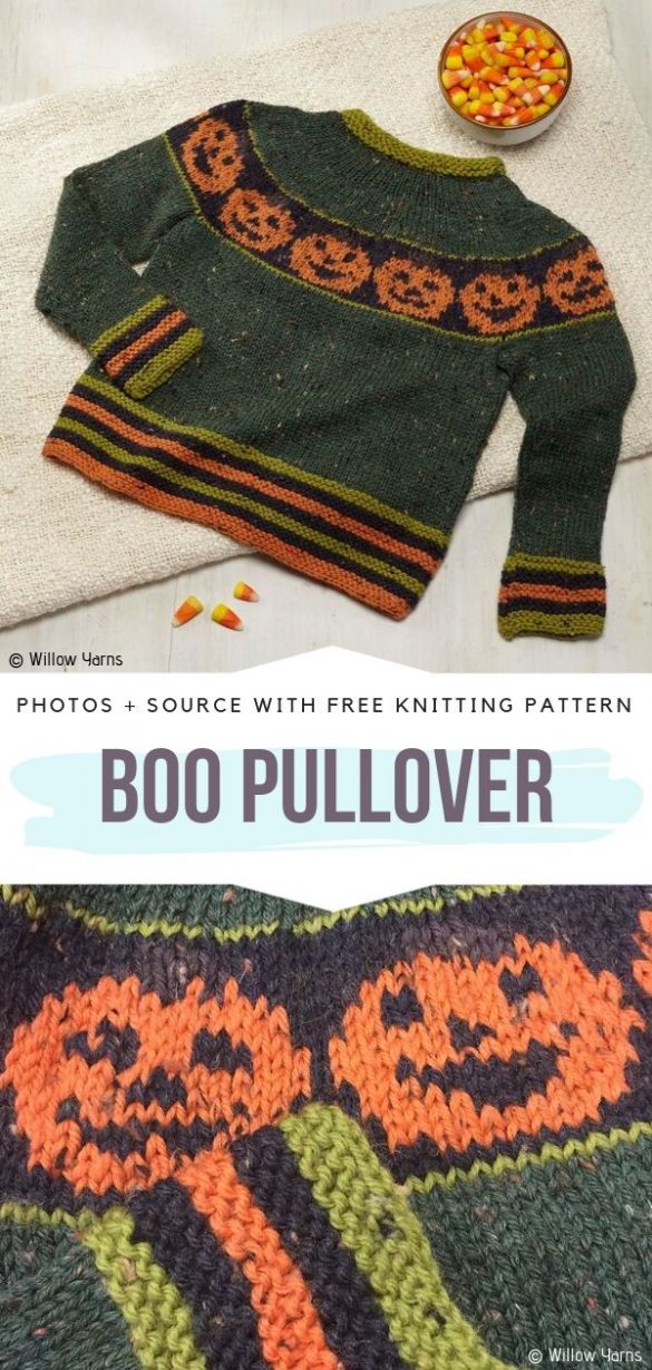 Knitted Pumpkin Pullovers - Free Patterns