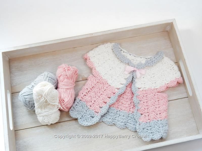 Lovely Crochet Baby Cardigans With Free Patterns