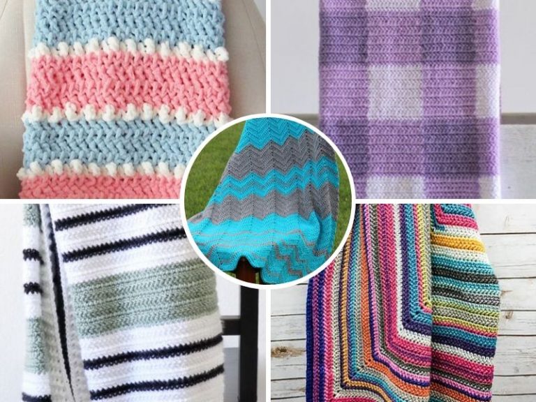 Cozy Herringbone Stitch Blankets
