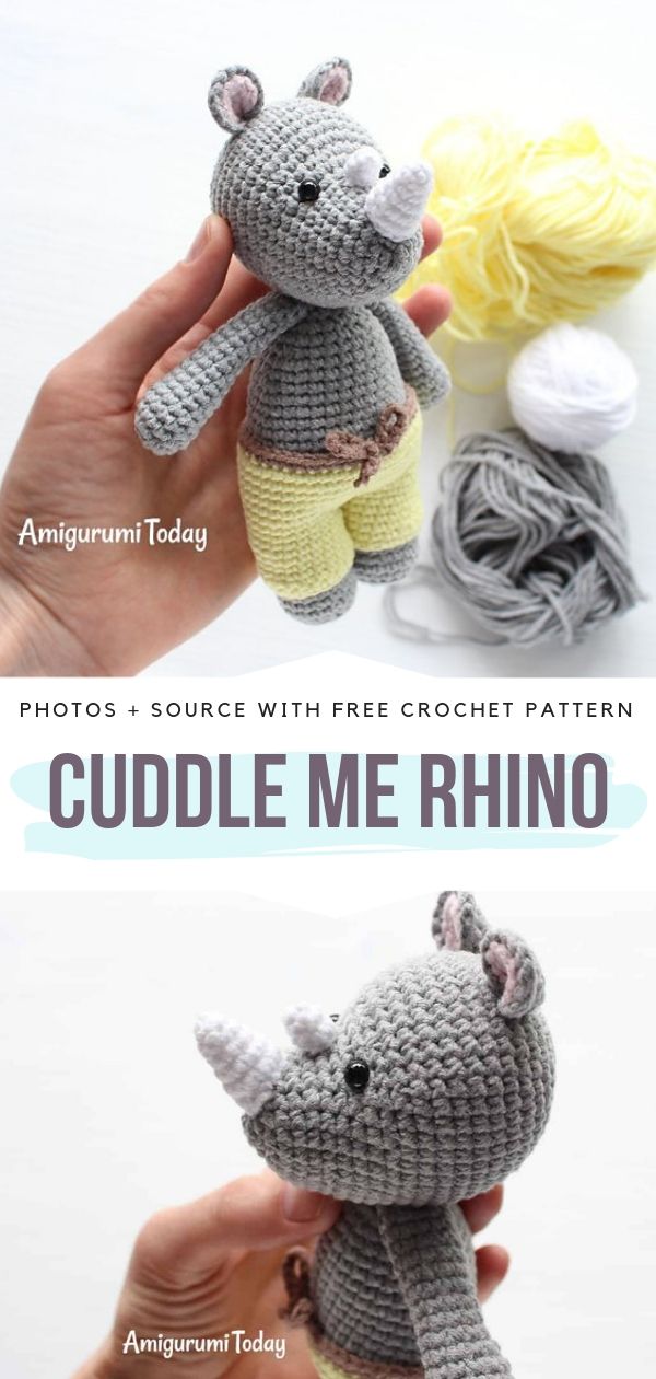 Cuddle Me Rhino Free Crochet Pattern
