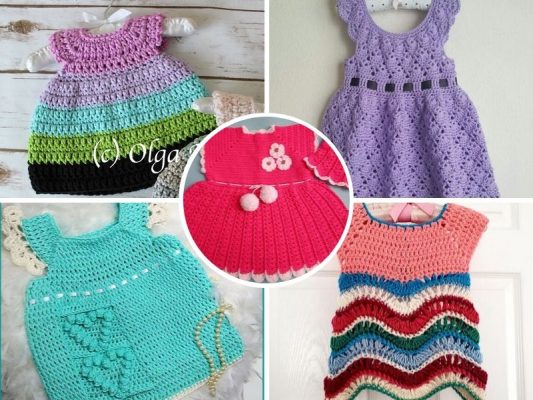 10+ Cute Crochet Baby Dress Ideas and Free Patterns