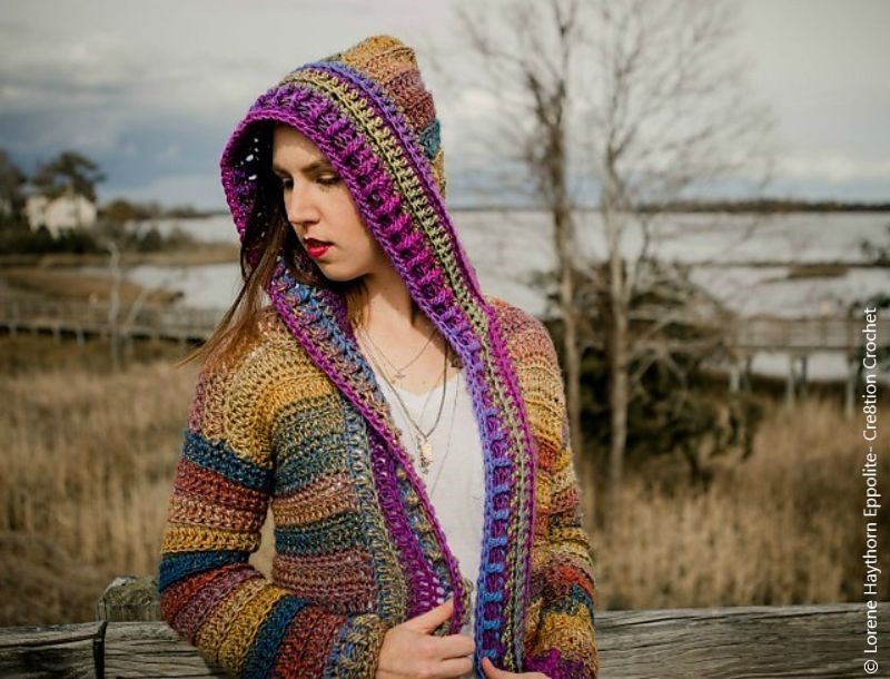 Awesome Adult Crochet Hoodies - Ideas and Free Patterns