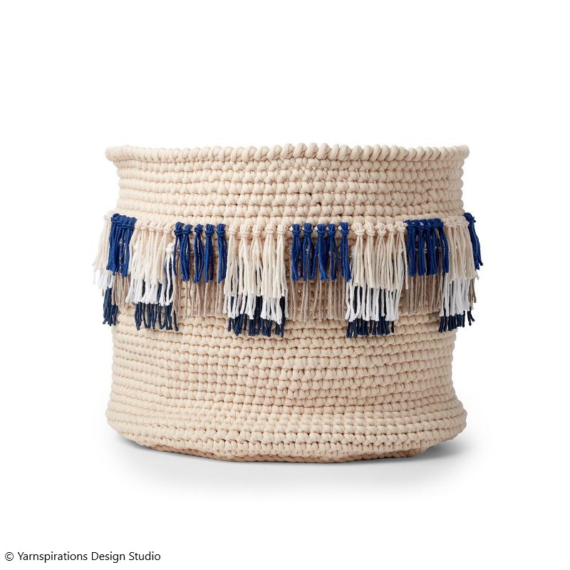 Fringe It Basket Free Crochet Pattern