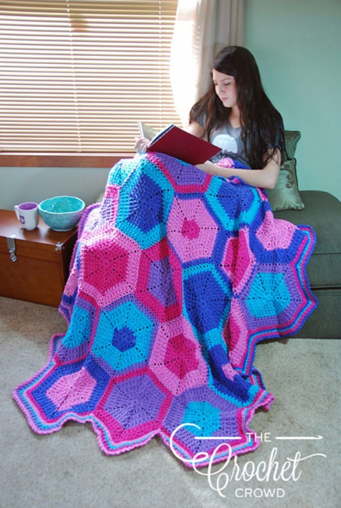 Amazing Hexagon Blanket Free Crochet Patterns
