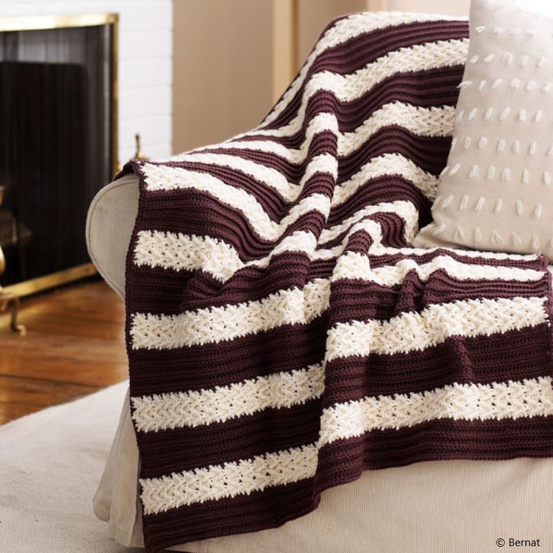 Cozy Herringbone Crochet Stitch Blankets Free Patterns