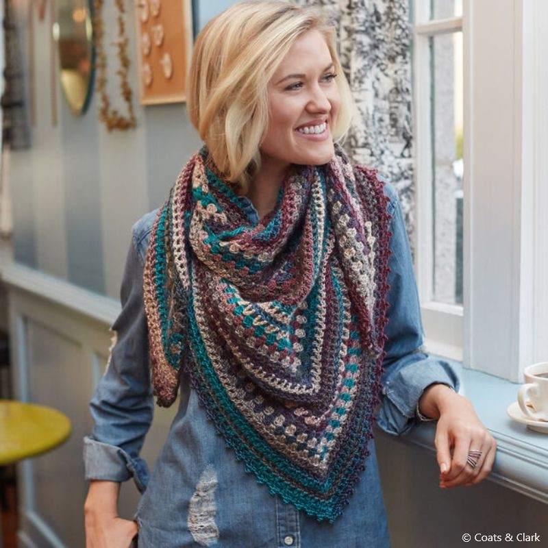 Kaleidoscope Shawl Free Crochet Pattern