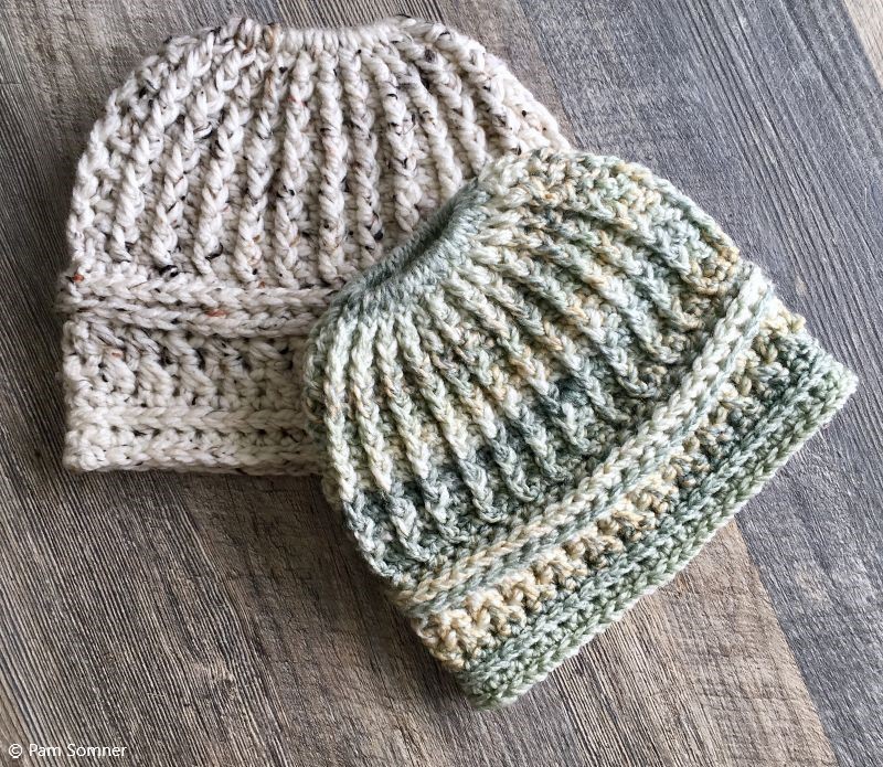 Kelsey Messy Bun Hat Crochet Pattern