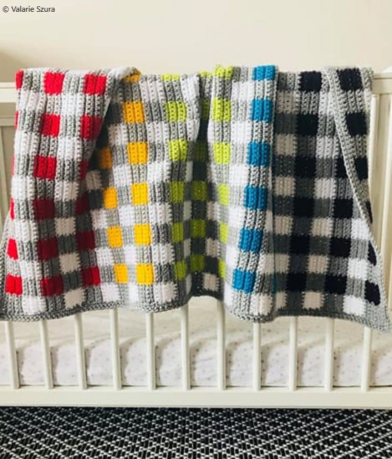 Rainbow Gingham Baby Blanket