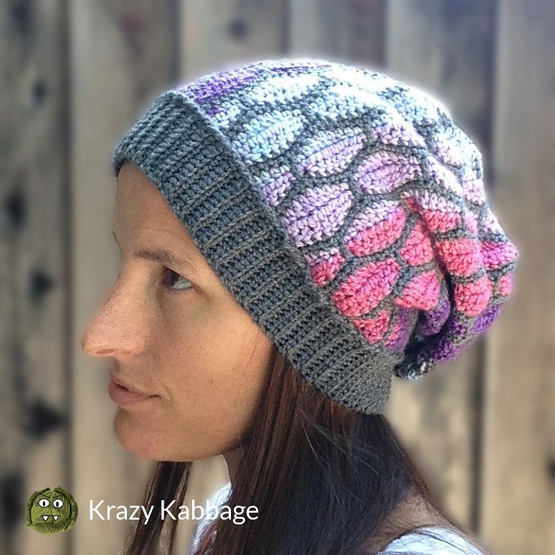 Stained Glass Slouch Free Crochet Pattern