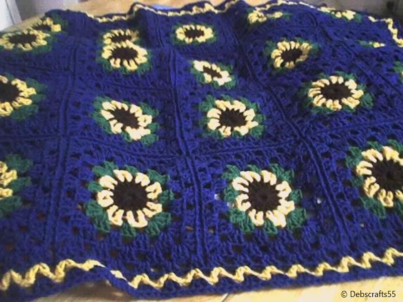 Crochet Sunflower Lap-Ghan