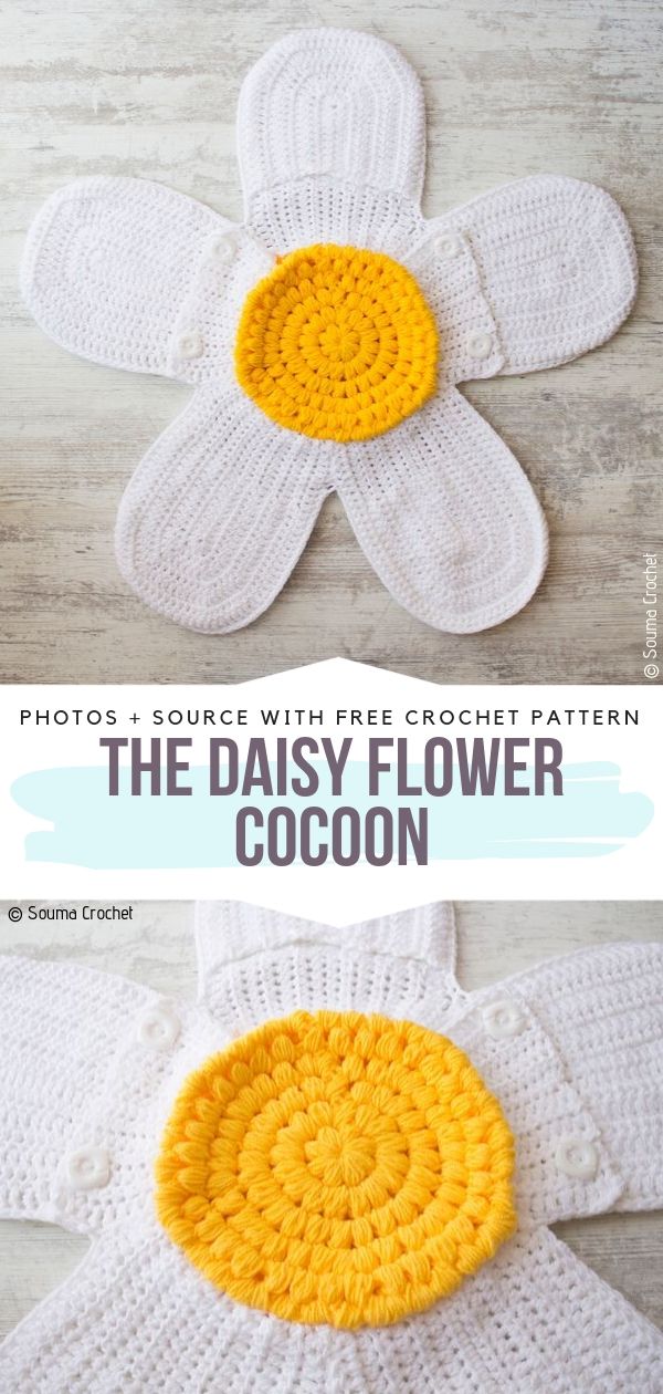 The Daisy Flower Cocoon Free Crochet Pattern