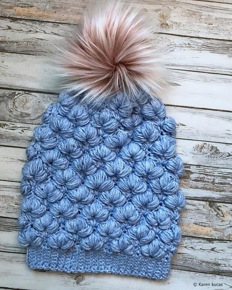 The Trident Puff Beanie Free Crochet Pattern