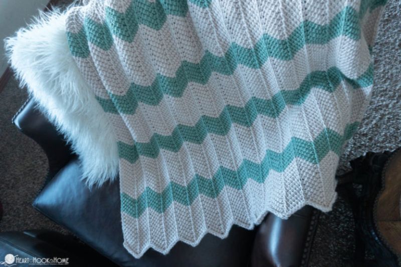 Tunisian Chevron Baby Blanket