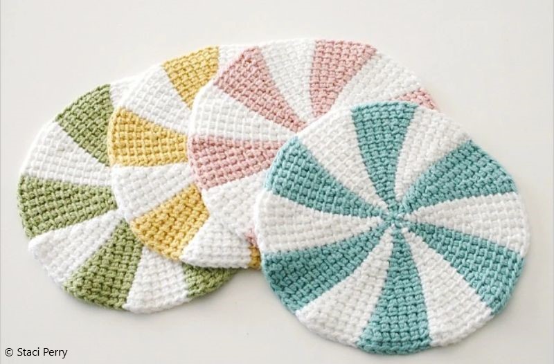 Tunisian Crochet Dishcloths