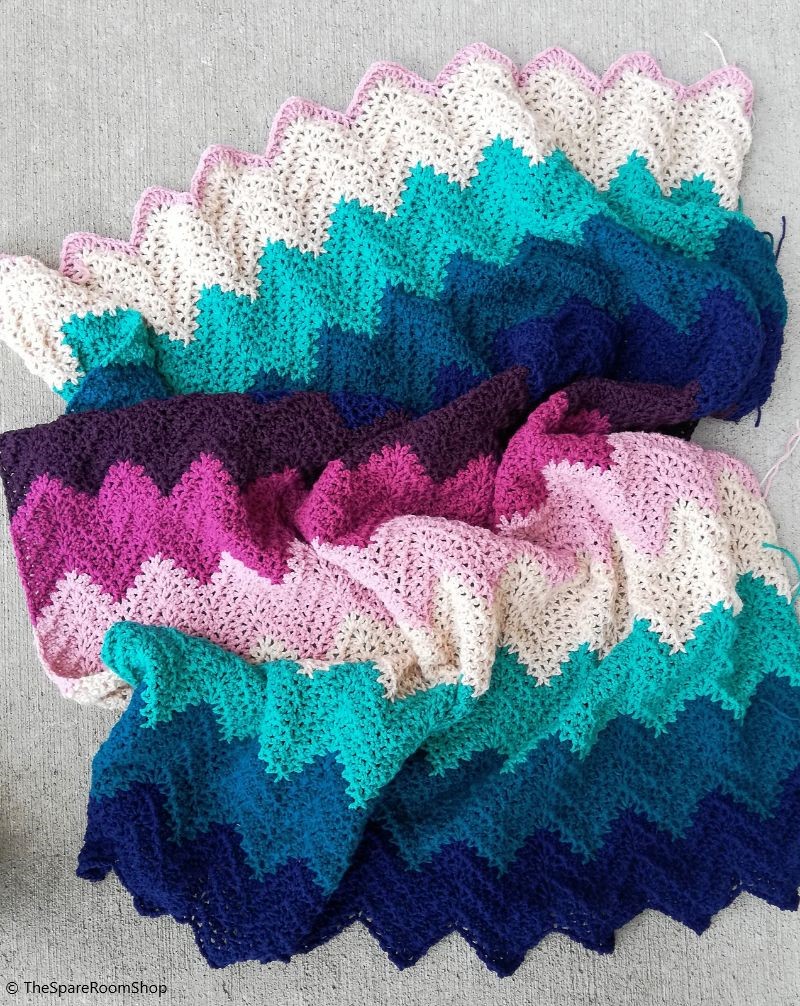 V-Stitch Ripple Afghan