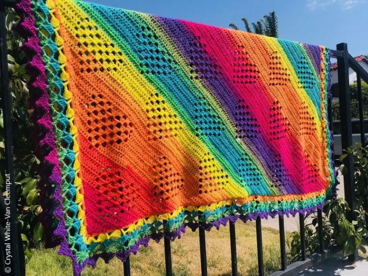 Fabulous Rainbow Crochet Blankets - Free Patterns