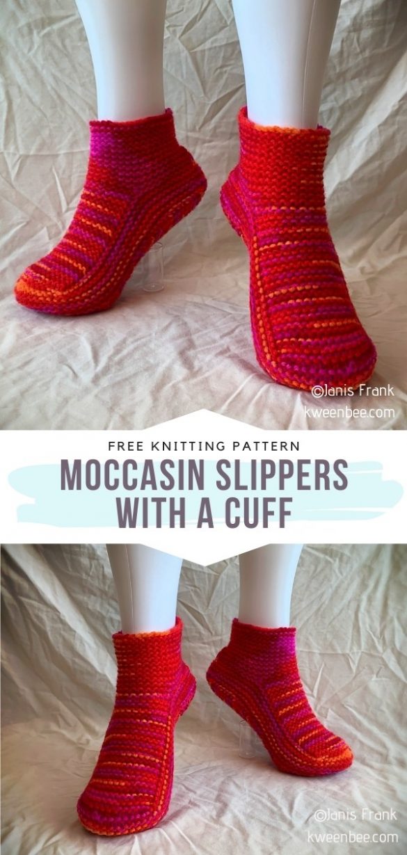 Colorful and Easy Knitted Slippers with Free Patterns