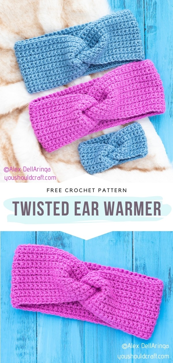 The Lazy Hobbyhopper: Crochet cable hearts earwarmer - free pattern