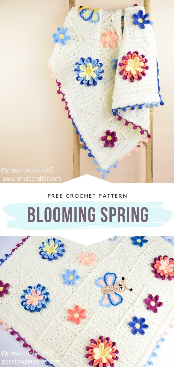 Floral Crochet Blanket
