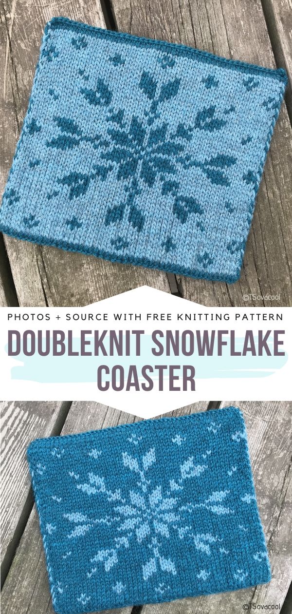 Doubleknit Snowflake Coaster Free Knitting Pattern