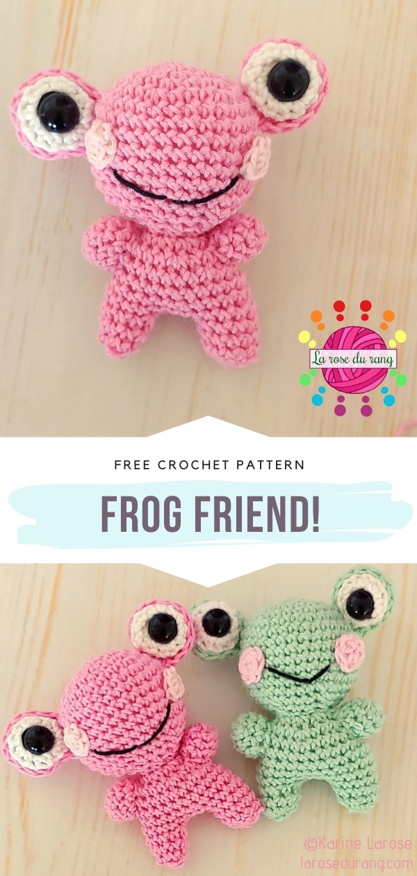 FREE Crochet frog keychain: Crochet pattern