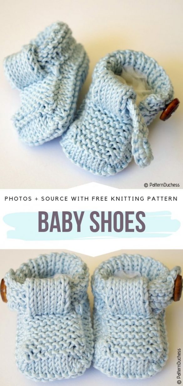 Cute Knitted Baby Slippers - Free Patterns