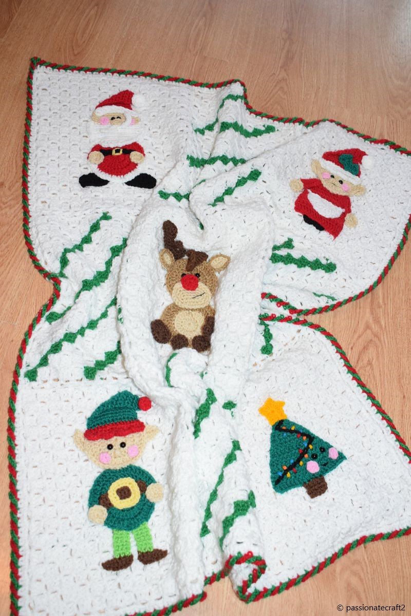 Christmas Applique Baby Blanket