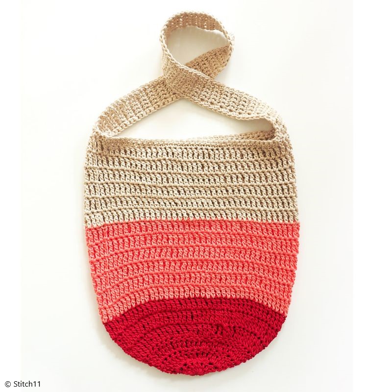 Color Block Boho Bag Free Crochet Pattern