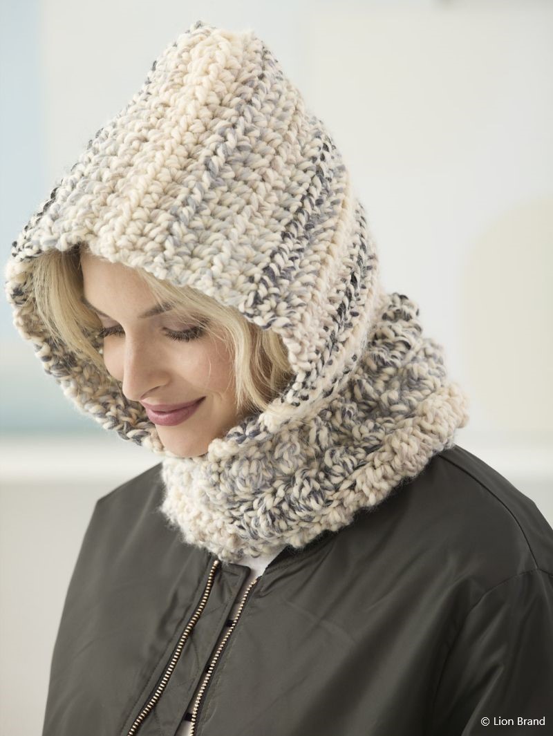 Crochet Hooded Scarf