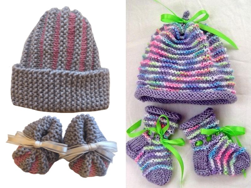 Free Knitting Patterns Cute Knitted Baby Sets