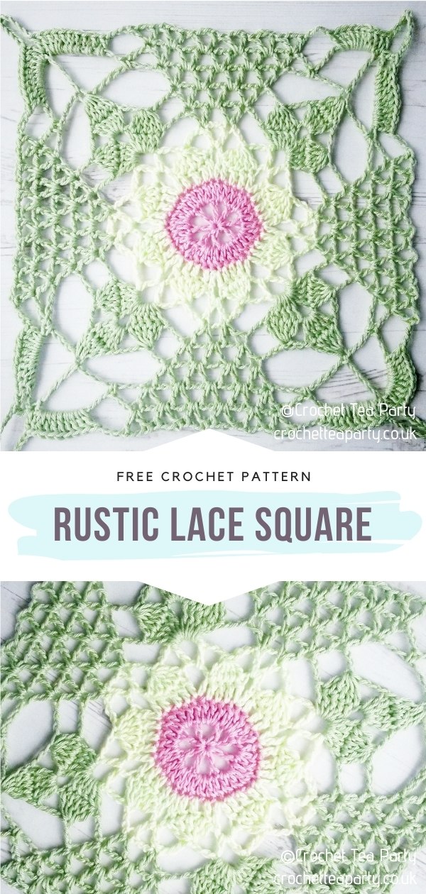 Crocheted Lace Square