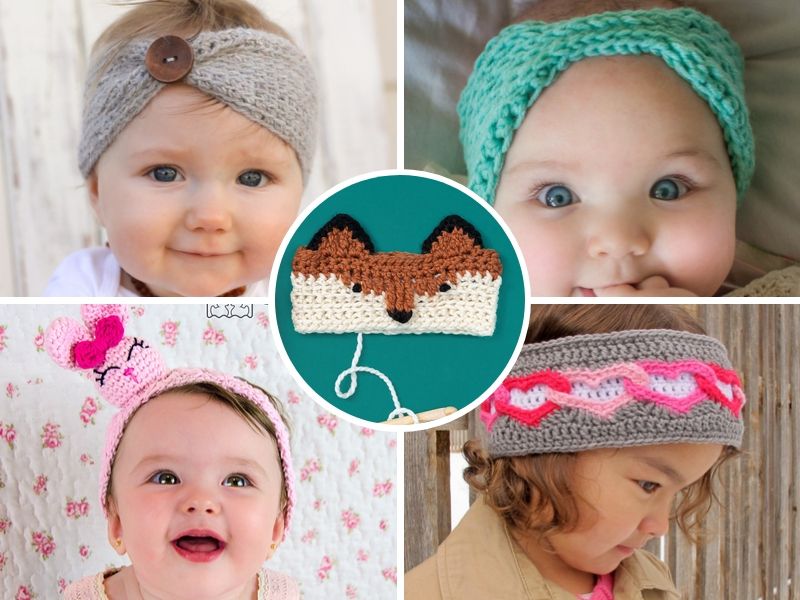 Kid's Crochet Heart Headwrap