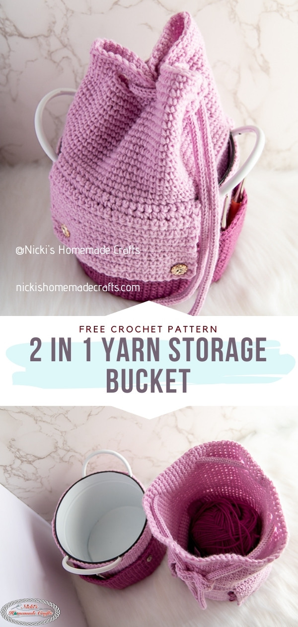 Yarn Bag Crochet Pattern with T-Shirt Yarn - Nicki's Homemade Crafts