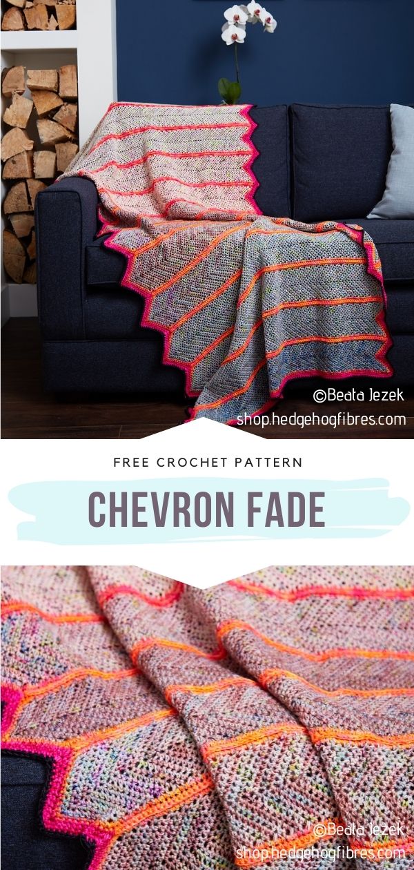 Crocheted Chevron Throw