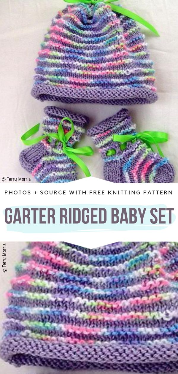 Garter Stitch Baby Set